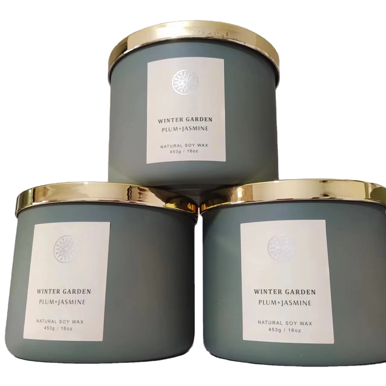 Customized Essential Oil  Fragrance Wax Candles In Glass Jar Wholesale Natural Soy Wax 3 Wick Scented Jar Candles