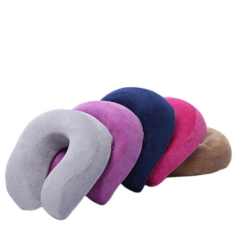 Wholesale U Shape Massage Travel Neck Pillow Set Memory Foam Pillow