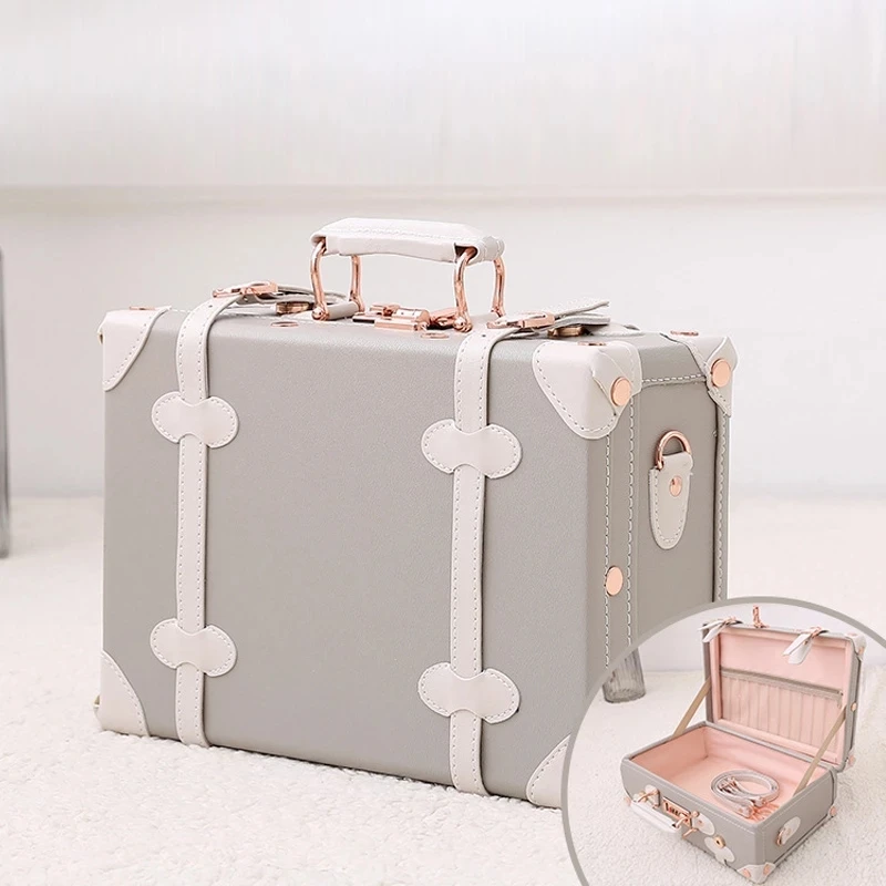 Luxury Travel Case Vintage Handmade Suitcase Leather Suitcase Boxes Custom Packaging Jewelry Hand Luggage Suitcase