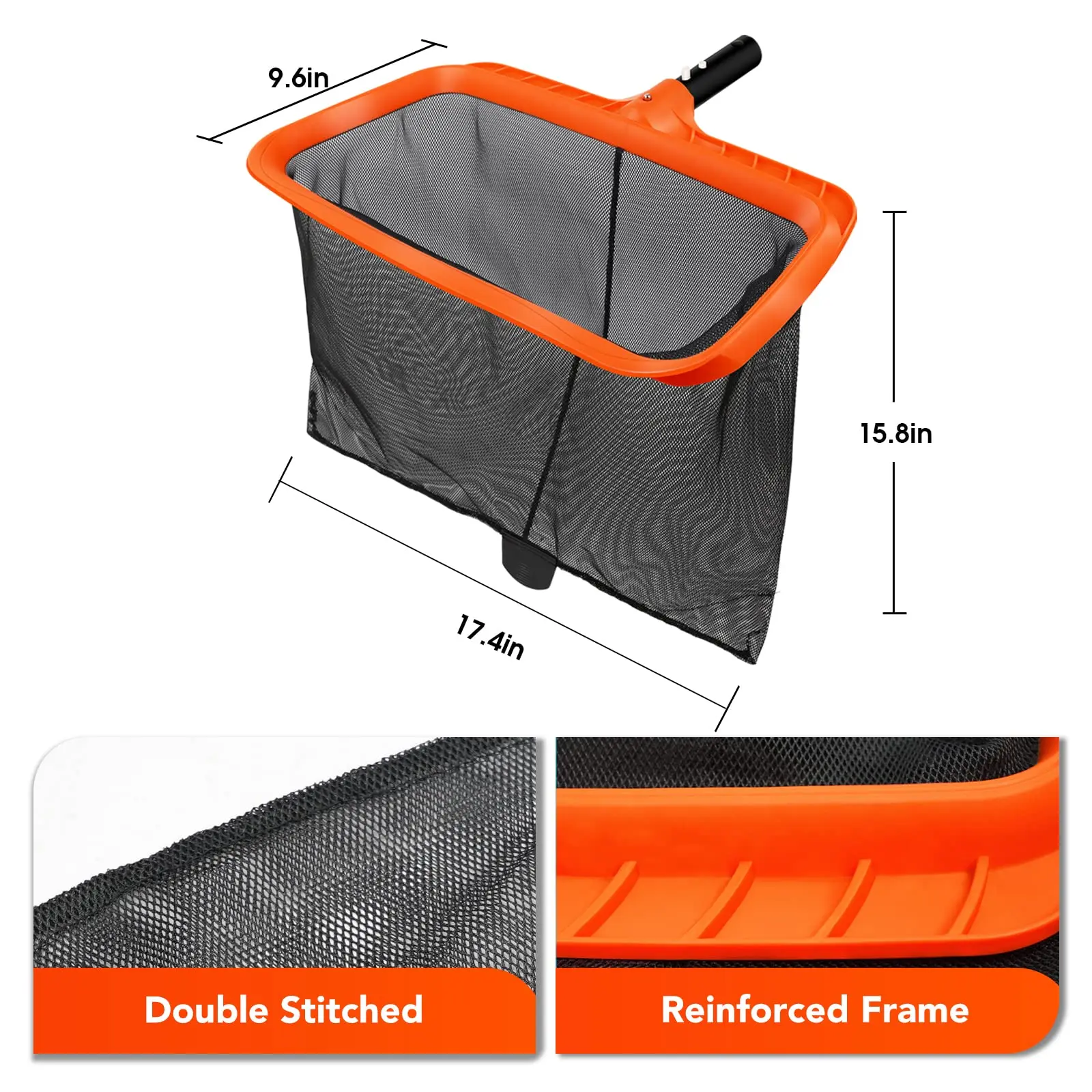 Pool skimmer durable leaf rake cleaning net deep water leaf pool net pool skimmer net heavy duty leaf rake cleaning