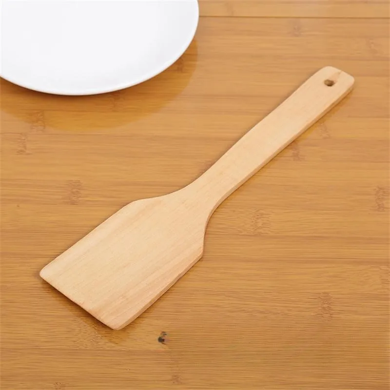 2023 Newest Hot Sale Good Kitchen Products Square Round Shape Bamboo Spatulas