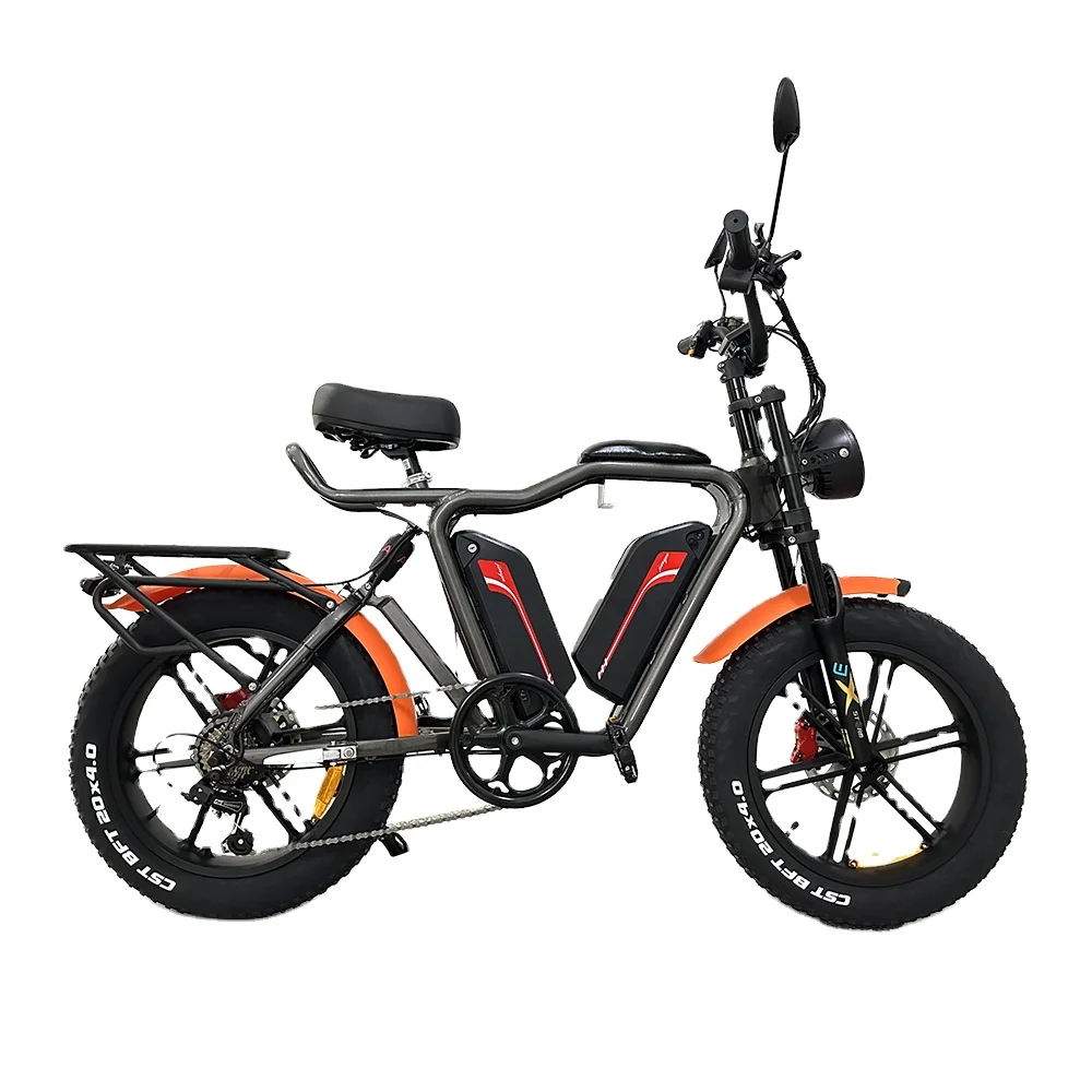20 Inch Aluminum Alloy Yo-lin 1000w Full Suspension 48V 44Ah Dual Sam-sung Lithium Battery Fat Tire Electric Mountain Bike Cycle
