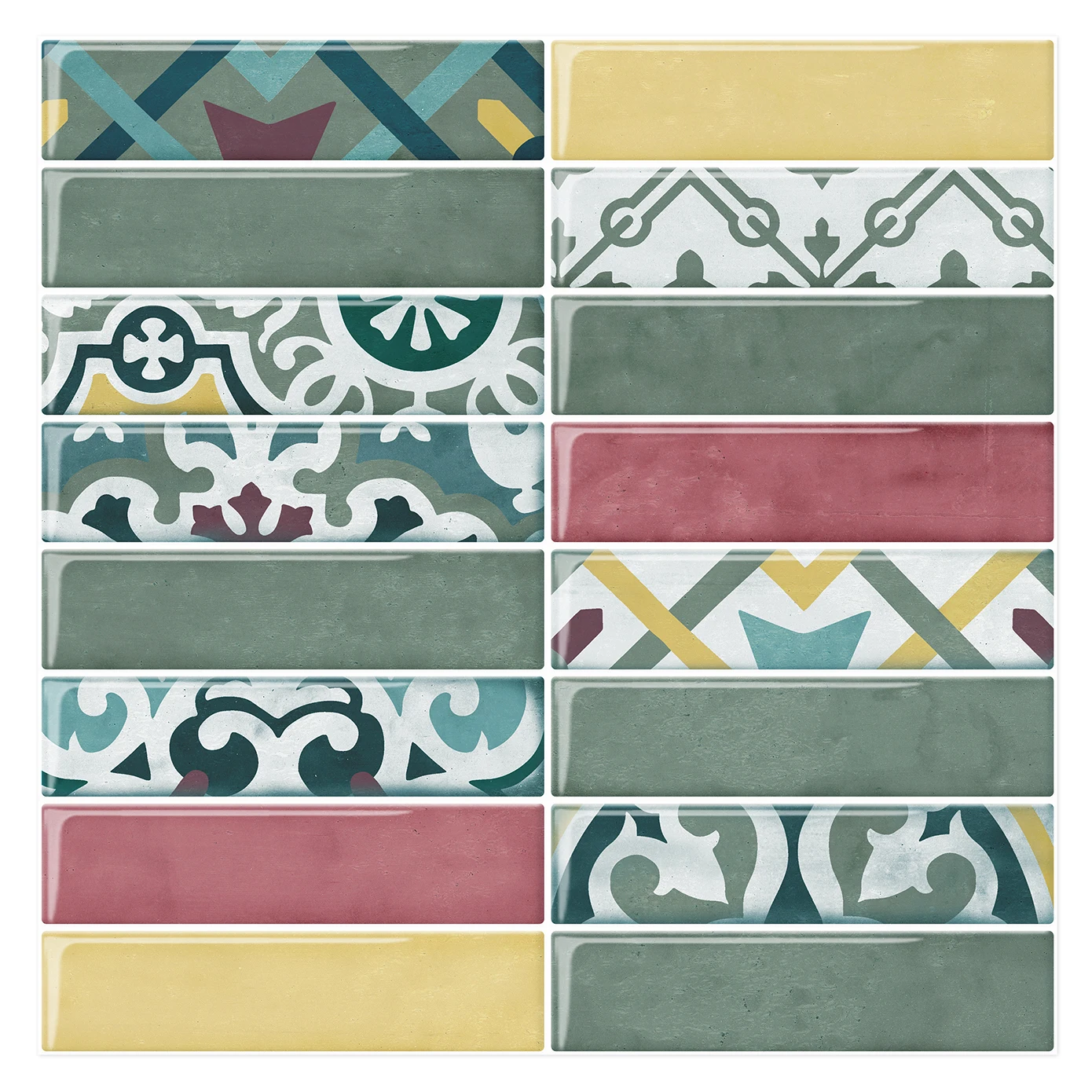 Eco-friendly3D Self Adhesive Wall  Peel and Stick Wall Tiles Waterproof Tiles Stick on Tiles for Kitchen & Bathroom