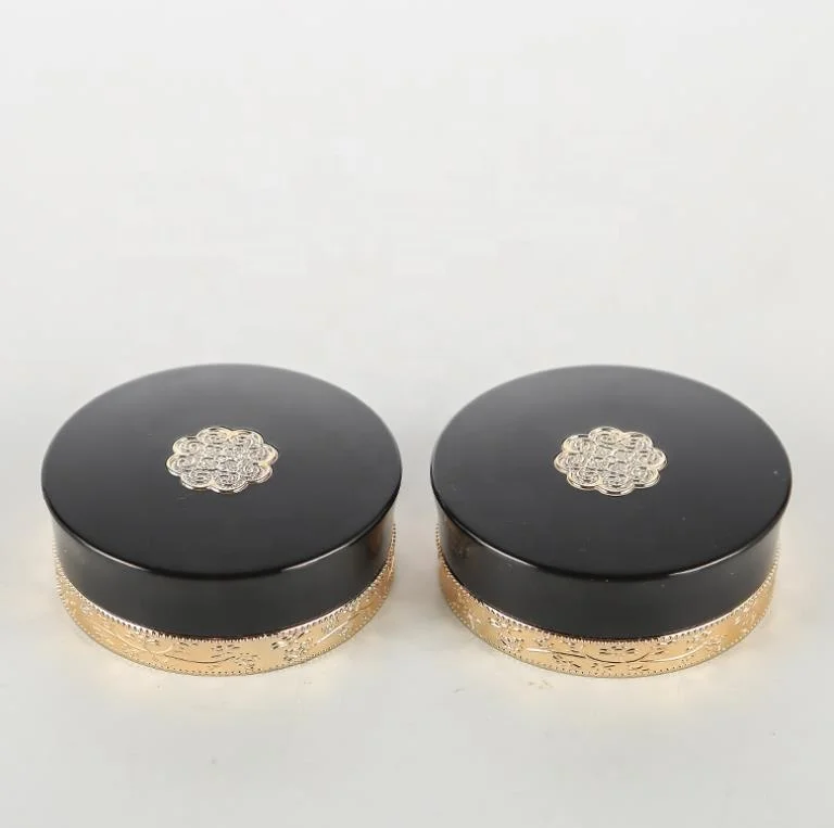 Luxury cosmetic packaging container clear glass packaging bottle with carved cover