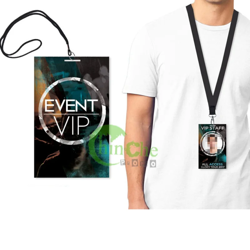 50 MOQ Event Staff Backstage VIP Pass with Lanyard