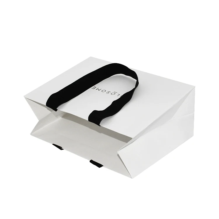 Hot Sell Custom Logo Printed Shopping Packaging Paper Bag With Handle