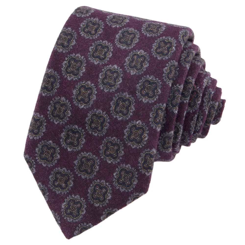 Manxiang Men Classic Handmade Plaid Floral Microfiber Woven Polyester Tie