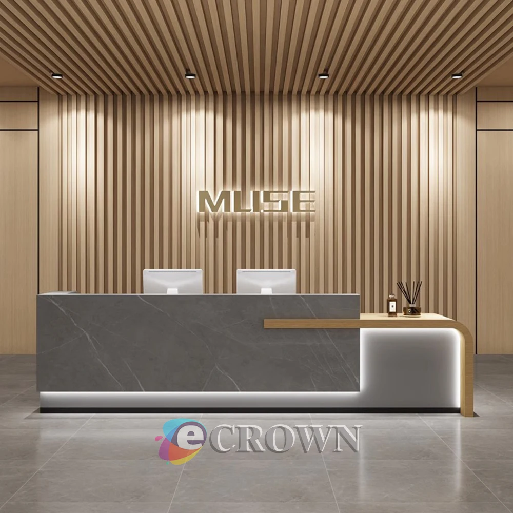 A Mahogany front desk Composed Of Two Separable counter ODM
