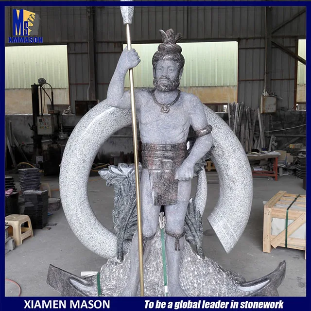 Outdoor Life Size Natural Stone White Marble Naked Thinking Man Statue Sculpture