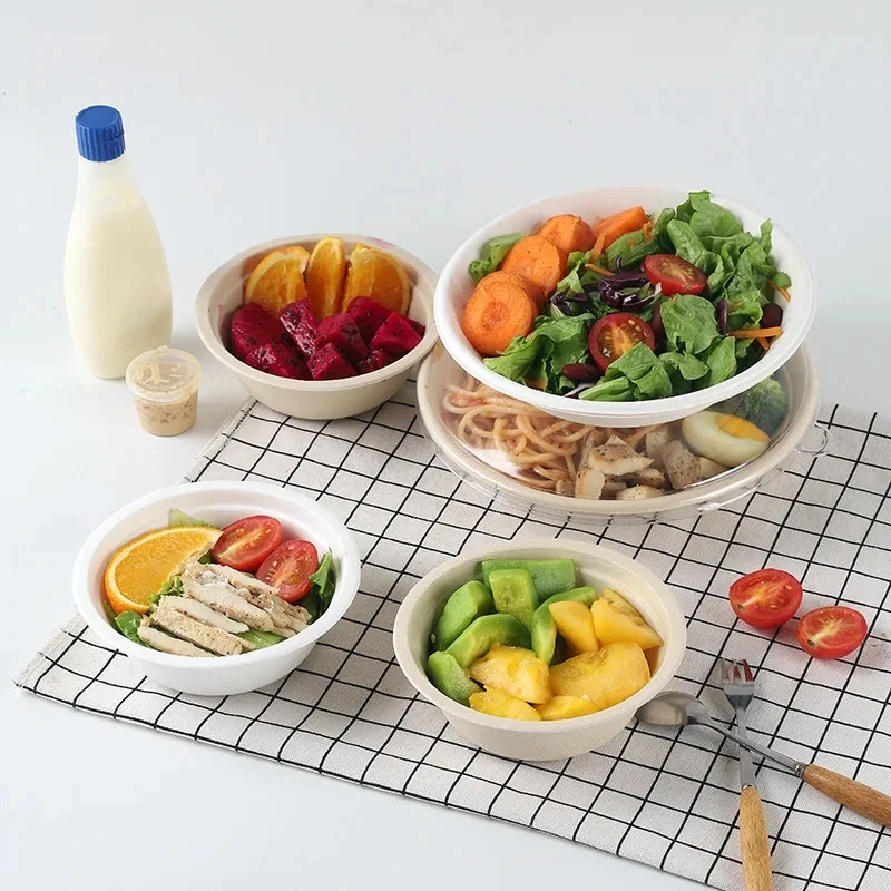 High quality compostable biodegradable disposable sugarcane bagasse food packaging to-go boxes