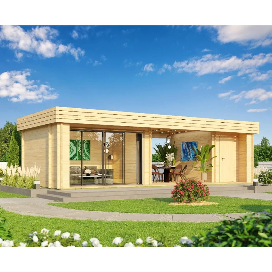 Изготовленный на заказ 3D дизайн предварительно собранный деревянный дом летний Садовый