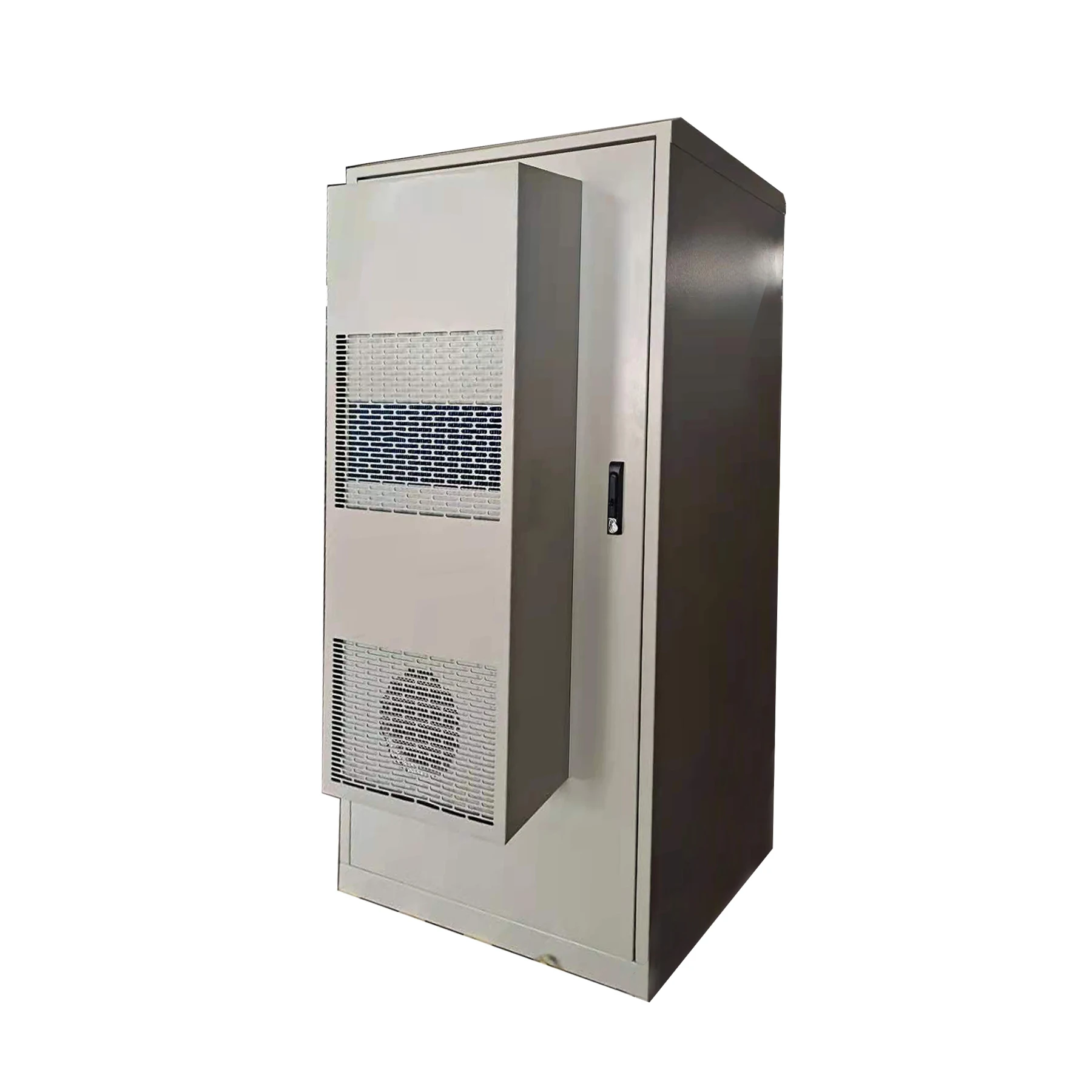 22U 19inch outdoor waterproof aluminum telecom cabinet with two compartments and heat exchanger IP65 SK-371
