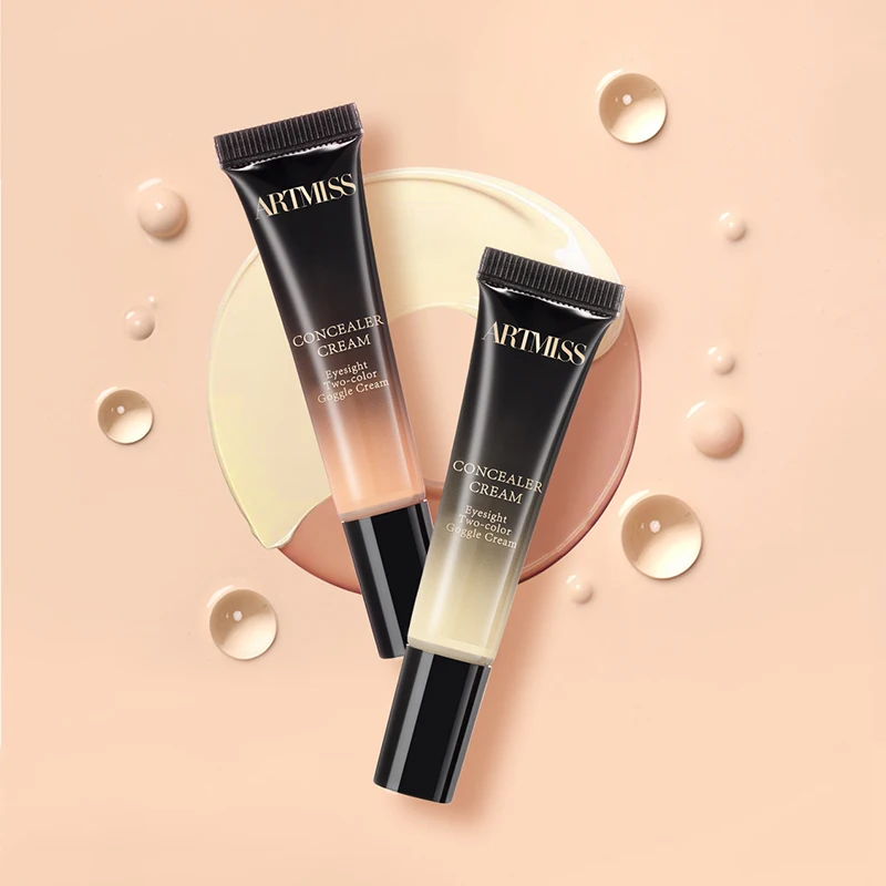 Два цвета, корректор цвета, удаление темных кругов и глаз, сумка для макияжа глаз, профессиональный консилер