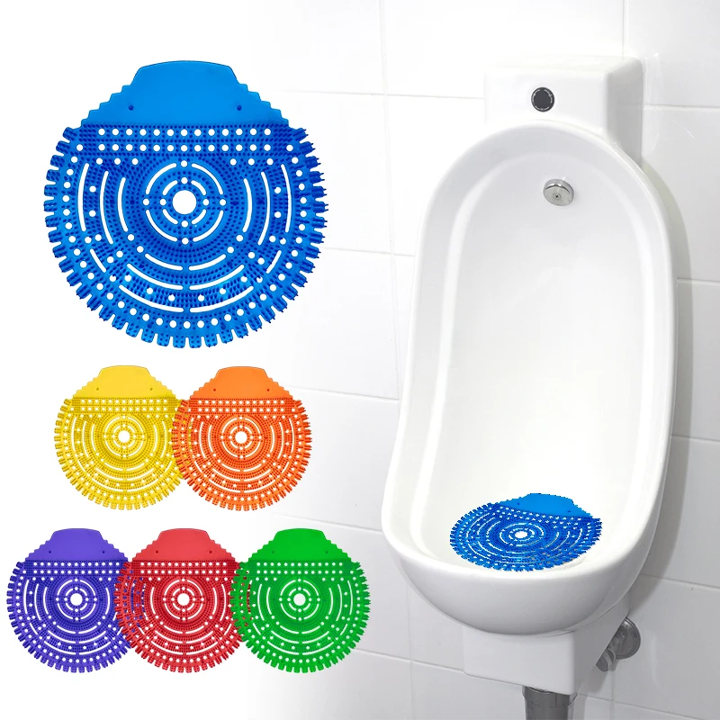 Warehouse Urinal Screens Deodorizer Custom Logo 18cm EVA Urinal Mats Anti-Splash Mats Urinal Pad Wave For Toilet