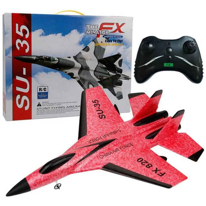Amiqi Fx820 2.4G 2Ch Electric Aeroplan Remote Control Fighter Plane Flying Toys Fighter Jet Plane Avion Control Remoto Airplane