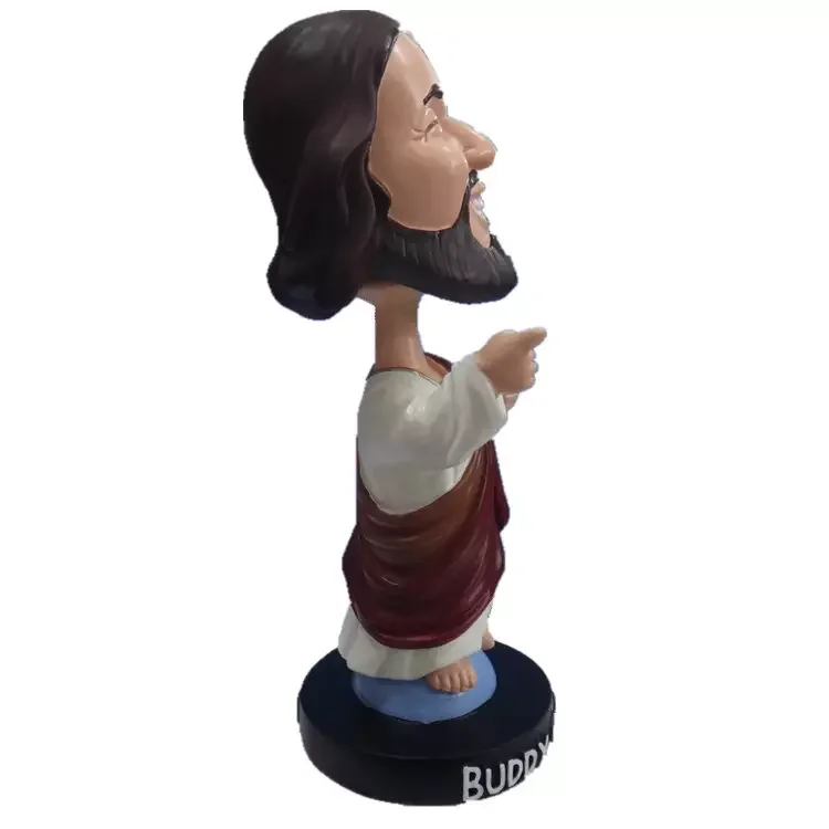 Custom Polyreisn Bobblehead Funny Shaking Jesus Christ Bobble Head Doll Resin Figurine For Car Decoration