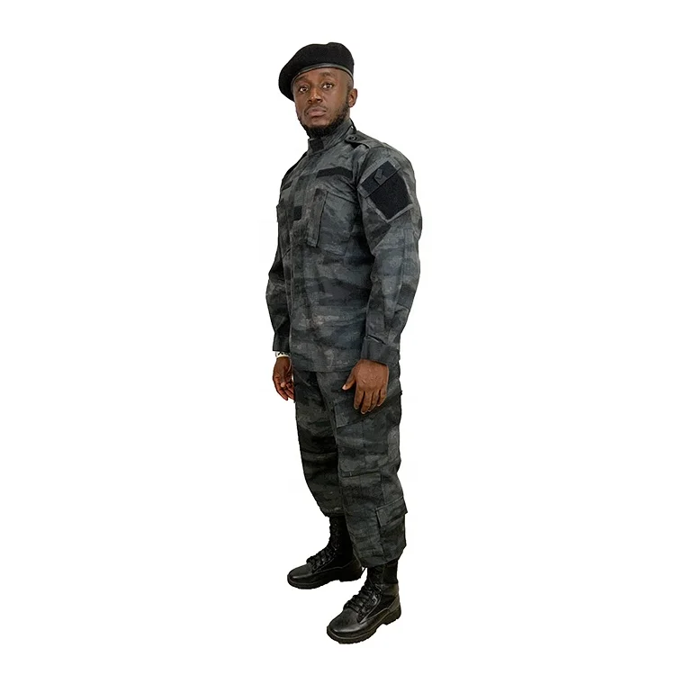 
Black Ruins Camo Tactical ACU Combat uniform And Pants Uniform Sets 