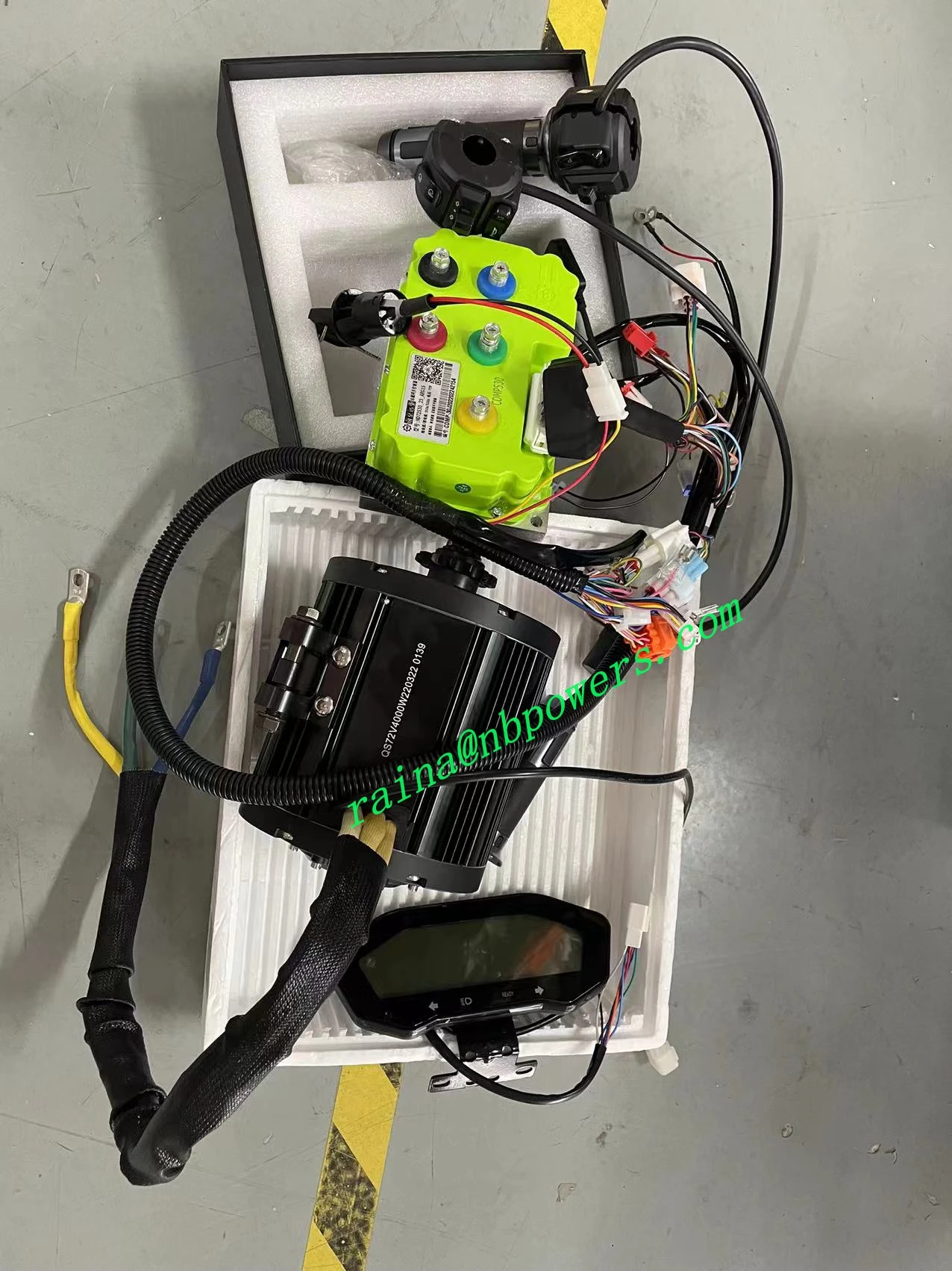 QS 138-C 3000W 72V 100KPH Mid drive motor power with spline shaft