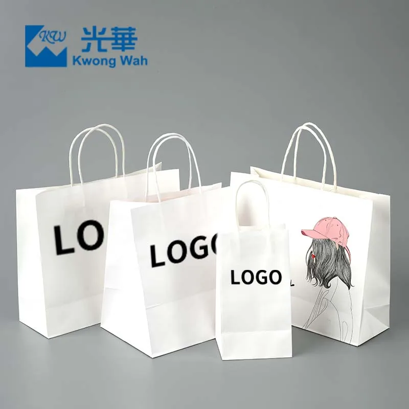 Custom Marketing Kraft Paper Packaging Shopping Bag Kraft Paper Thankyou Party Bags