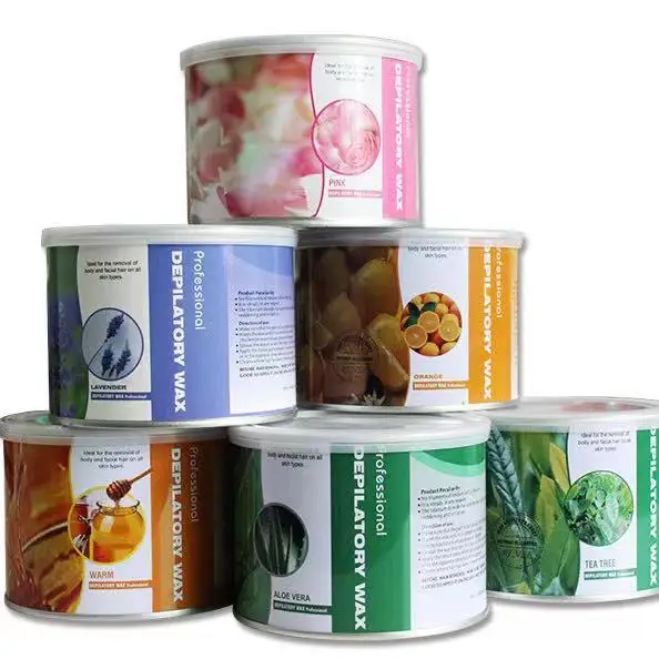 manufacturer supply 400g 800g warm wax rosin melt soft wax canned tin depilatory wax for hair removal