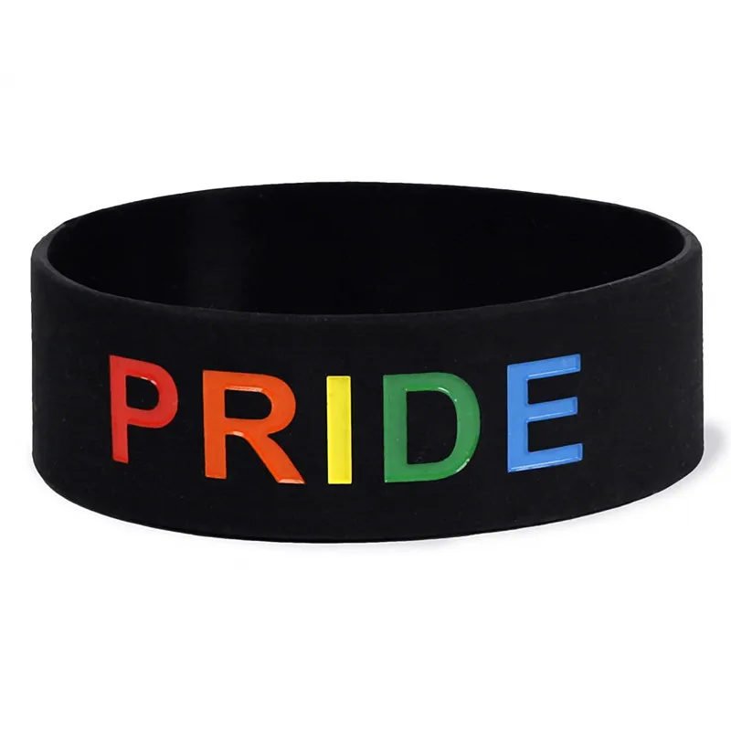 Cheap Custom Logo Full Color Print Party Sport Basketball Festival PRIDE Silicone Wristband