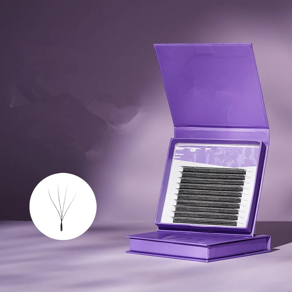 Wholesale High Quality Big Capacity 2000 Fans 5D - W Shaped Eyelash Extension 12line/Tray Black 0.07mm C D dd Curl