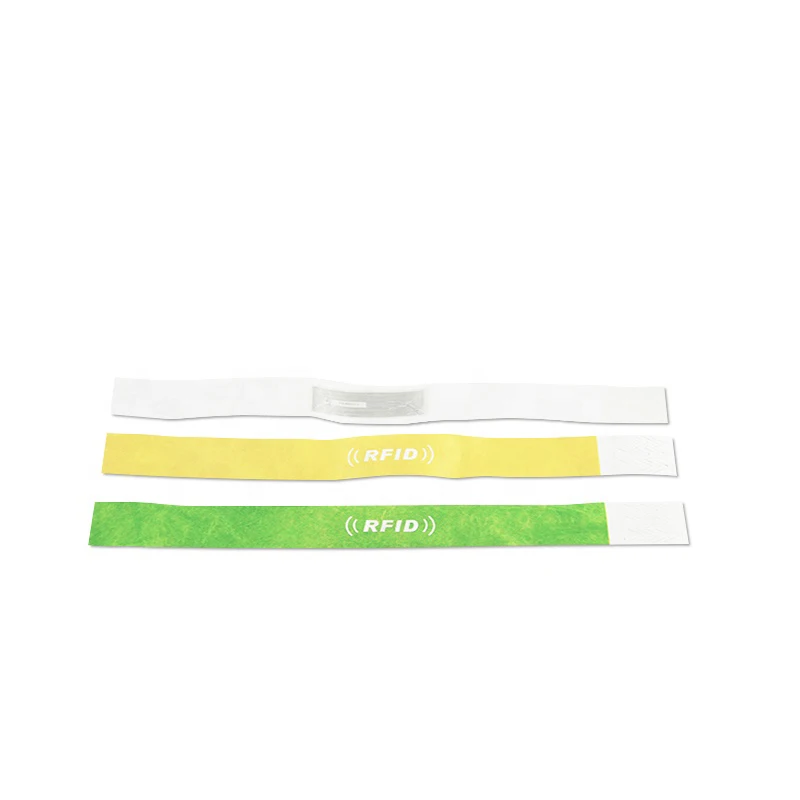 Недорогой одноразовый tyvek rfid бумажный браслет на руку для мероприятий