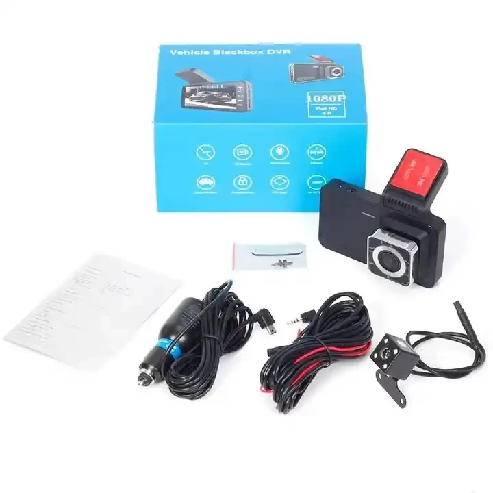 4 inch Dash Cam Car DVR HD 1080P Dash Camera Dual Lens car Black Box Cycle Mirror Driving Recorder dashcam dual camera