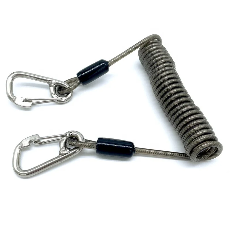 Manufacturer Scuba Diving Lanyard Spring Coiled Lanyard Rope Stainless Steel or Galvanized Free Cutting Steel 8-14 Days 1.8-12mm