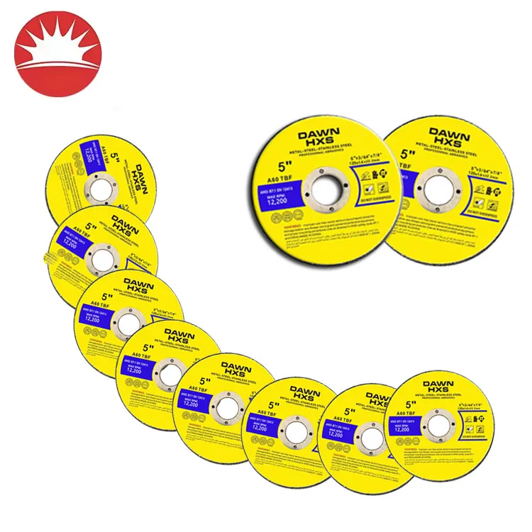 5 Inch Green/Yellow Aluminum Oxide Grinding And Abrasive Double Net Cutting Disc For Stainless Steel And Metal