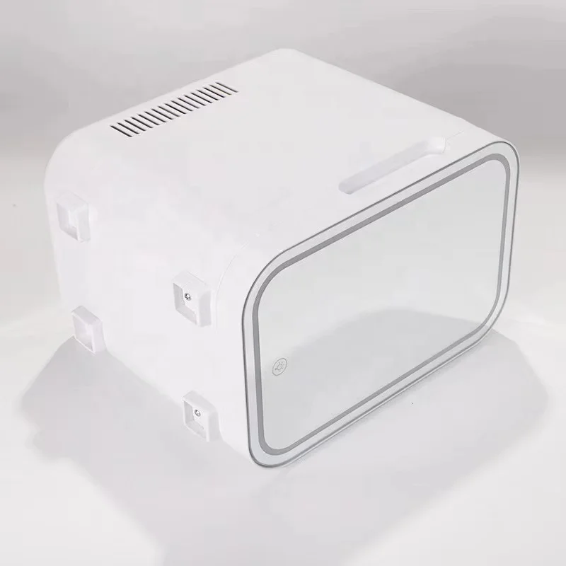8L Cosmetic Mini Fridge Both DC AC used Camping Car Refrigerator Mini Cosmetic Refrigerator With Mirror LED Light Refrigerator