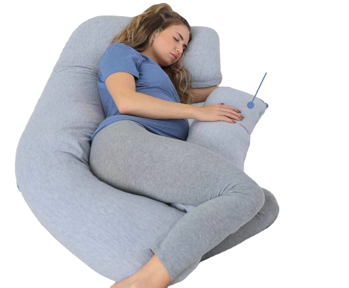 China manufacturer breast feeding pregnancy pillow maternity cotton gray wedge of body pillow for pregnant women