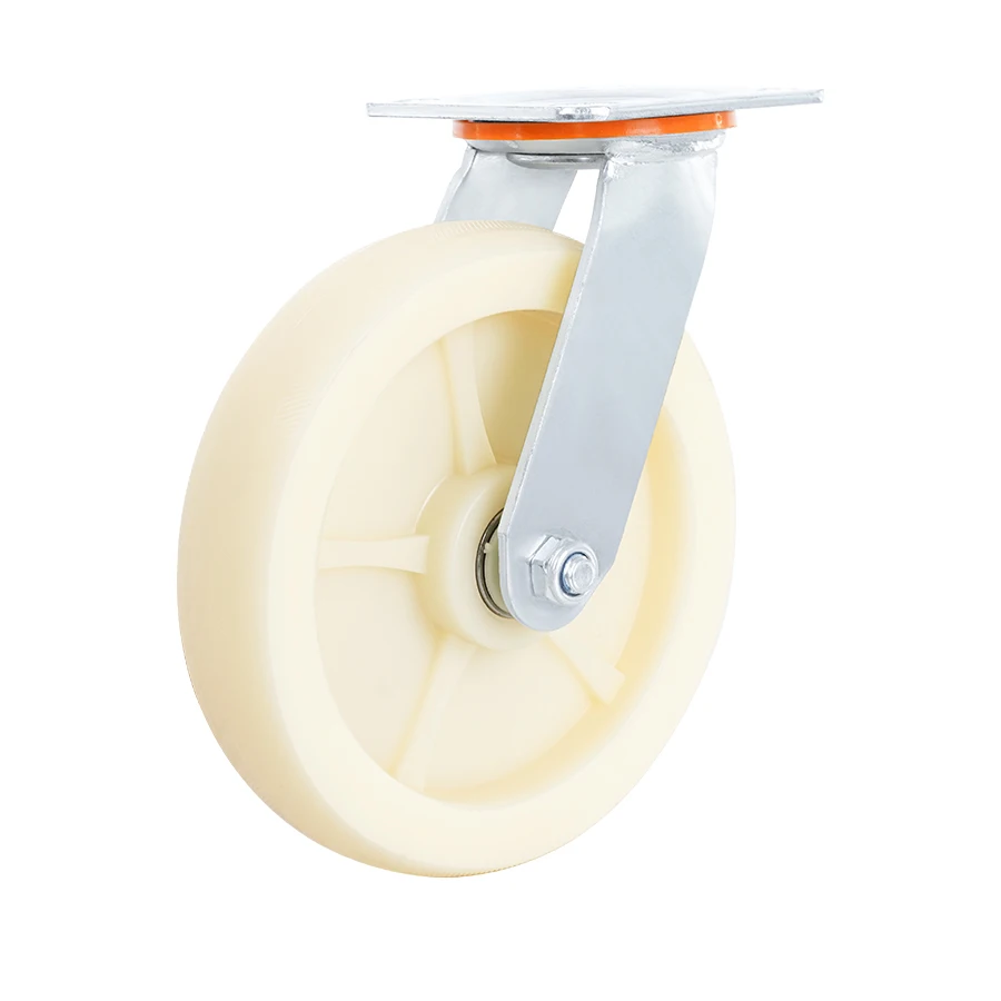 Double Bearing Heavy Duty Trolley wheel 4 5 6 8 inch black pp swivel caster wheel with brake