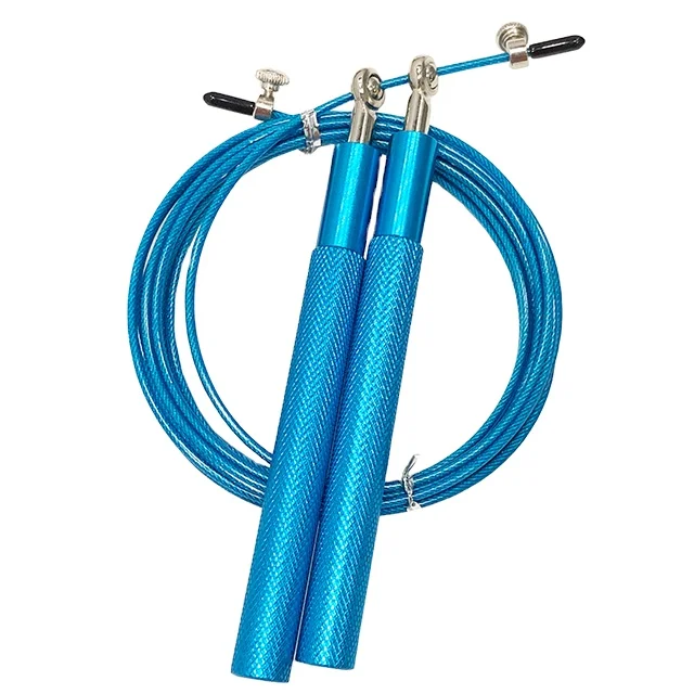 
Custom High Quality Fashion Trianing Fitness Workout Exercise Adjustable Steel Cable Speed Wire Jump Rope 