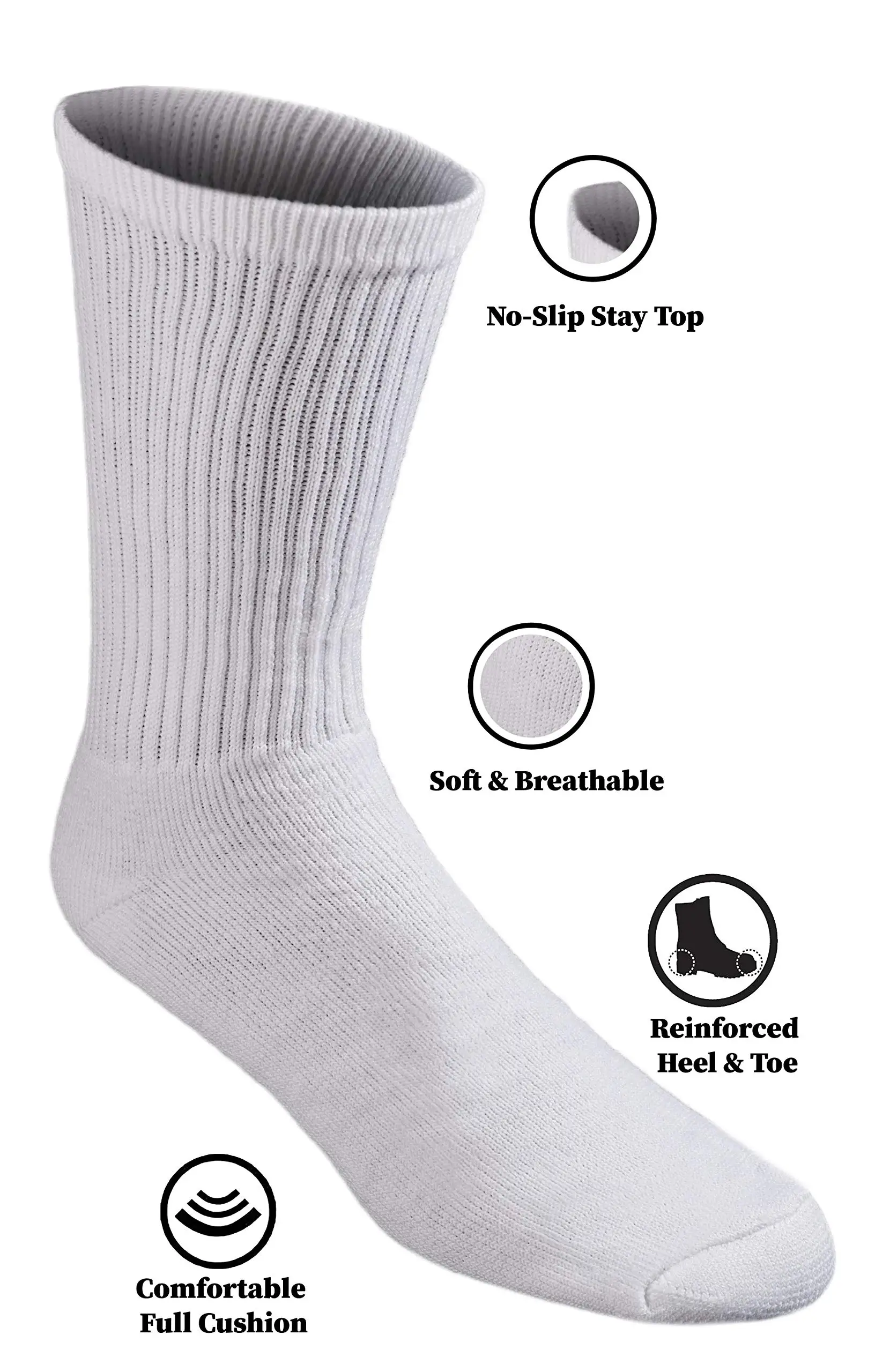 Custom Pattern Design  Cotton Crew Socks Sublimation Blank White Socks Men Unisex, Factory Price White Sport Socks