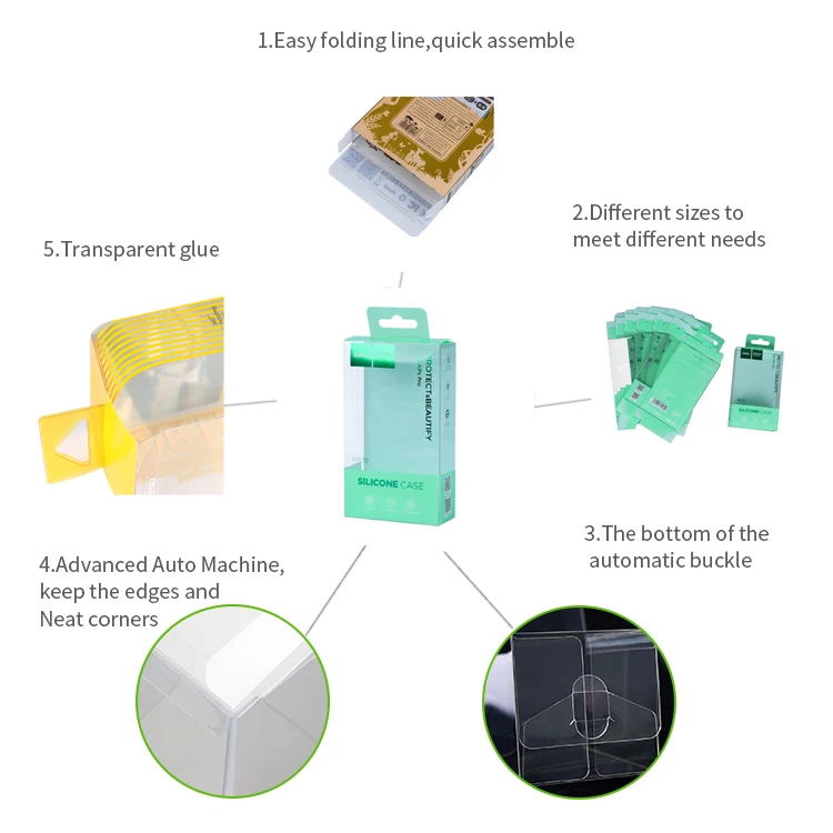 Accept Mini Order Clear Packaging Box  for Plastic Transparent PET Packaging Box