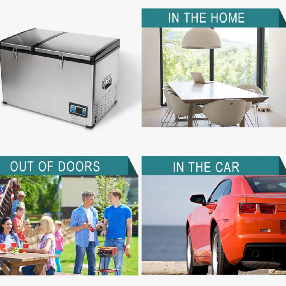 Alpicool BCD Series AC Case Make 12 24 Volt Metal Milk Cooler Compressor 100L Car Fridge Refrigerators and Freezers Ace Model