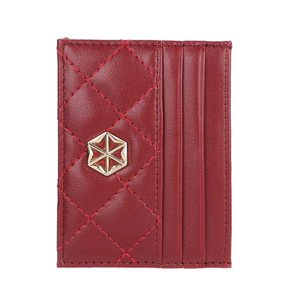 Slim Minimalist Card Holder Wallet Case Ladies Money Wallet Mini Coin Pockets Leather Card Bag