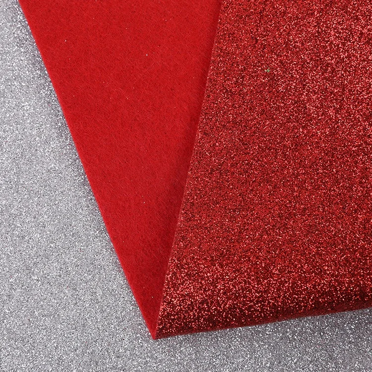 Free Examples of Non Woven Fabrics Shiny 100% Polypropylene Glitter Nonwoven Fabric