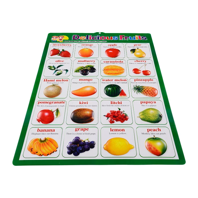 Kids best gifts fruit educational wall chart