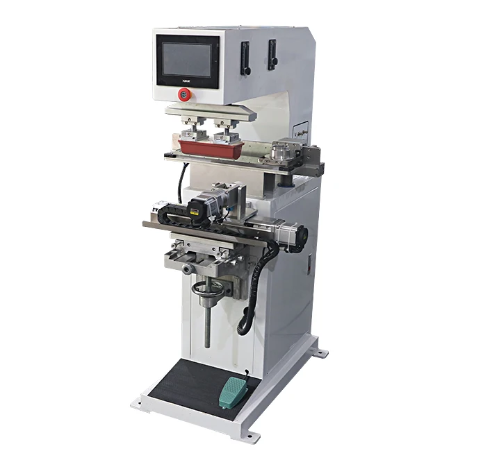 High-Accurate Automatic Servo Rotating Closed Cup Pad Printer New Used Condition Lids Scale Cups Objects Label Printing Gravure