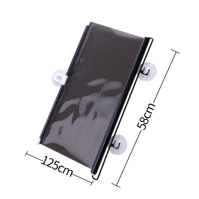 Customized 58 *125cm Car Sunshade Front Window Windshield PVC Matel Strong Sunscreen Insulation Foldable Car Window Shade