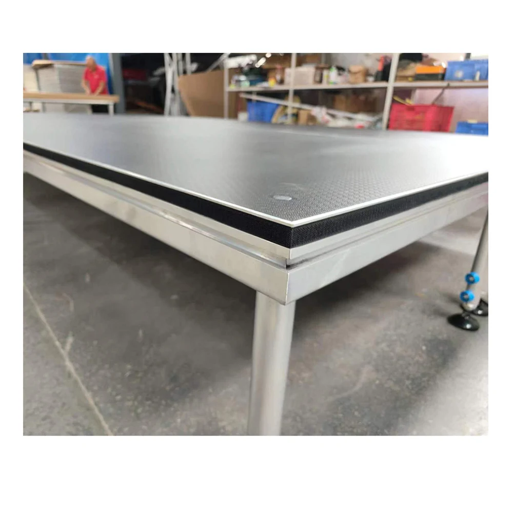 Kindawow Aluminum Adjustable Event Stage with Skirt Cheap Portable Stage Mini Stage Platform with Curtain
