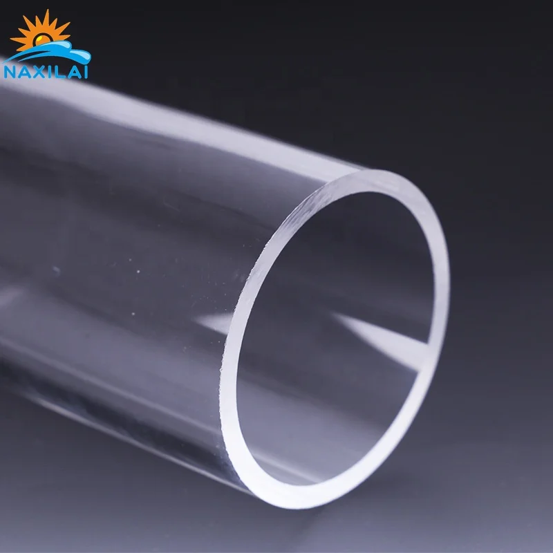 Naxilai China Cheap Rounded Tubos De Acrilico Transparent Plastic Polycarbonate Tube PVC ABS Pipe clear extruded acrylic tube