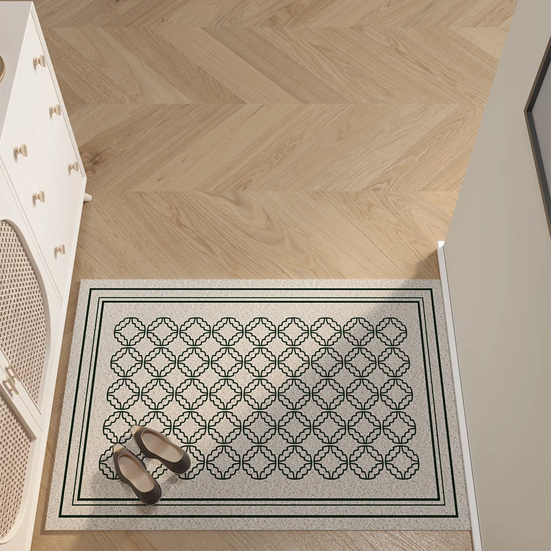 Customizable Luxury Door Rugs Entrance Silk Circle Foot Mat Nordic Silk Circle Foot Entrance Home Carpets