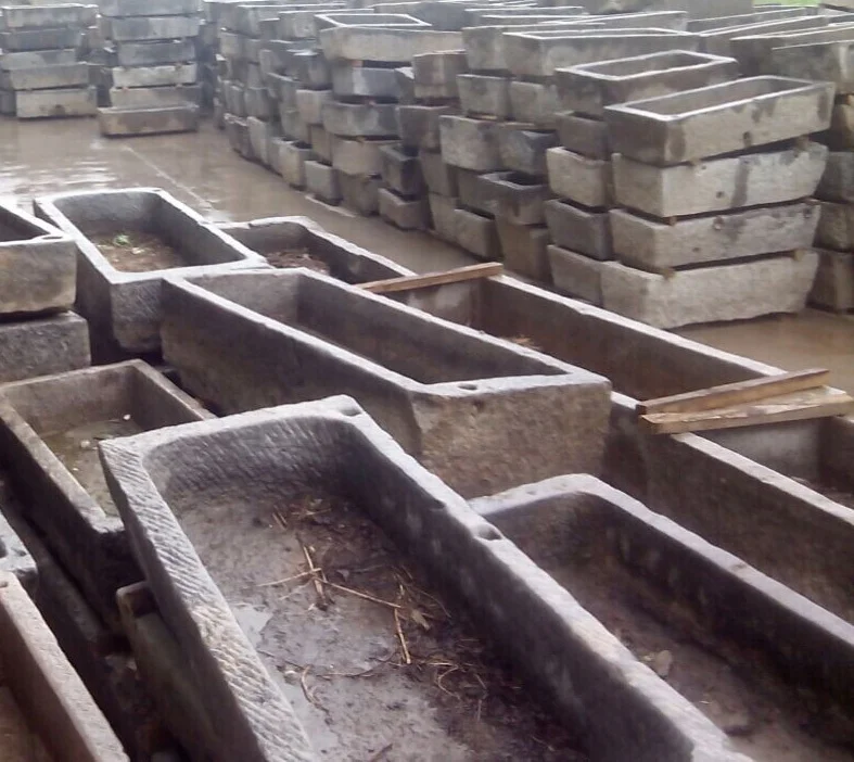 Antique Cow Troughs Stone Pots