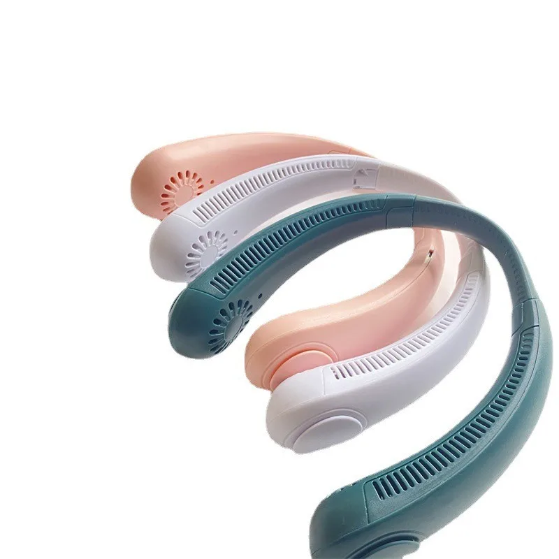 Wearable Sports Fan usb Neck Fan Hands Free Fanfashion Hand-free Mini Portable Folding usb Rechargeable hanging cooling