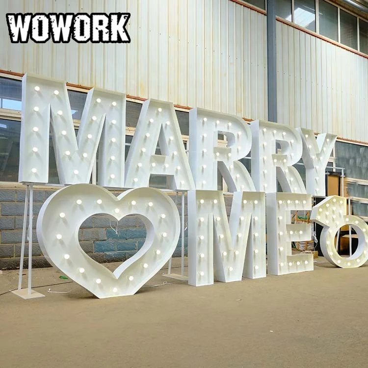 WOWORK оптовая продажа свадебные украшения гигантские 3 фута 4 5 футов золотые буквы на двойной полке для свадебной вечеринки