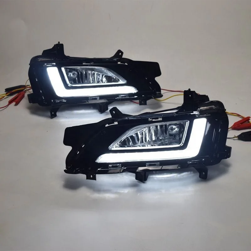 For Hyundai Tucson 2019 Fog Lamp Cover Auto parts DRL Accessories 12V LED Daytime Running Light Daylight front head headlight