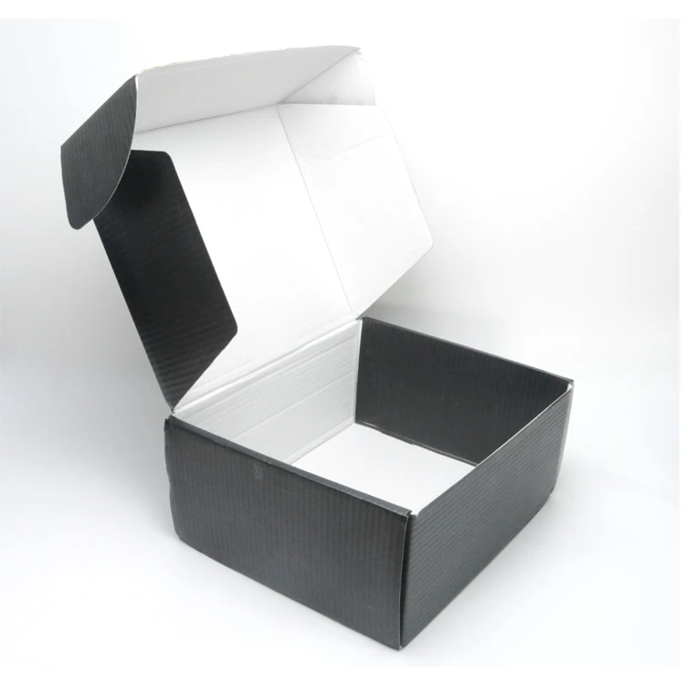 2023 Custom Print Corrugated Paper Boxes Recycled Mailer Box Custom Black Shipping Boxes for Small Business